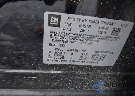 2021 Buick Encore Gx Fwd Preferred from USA, damaged, VIN KL4MMBS24MB179793